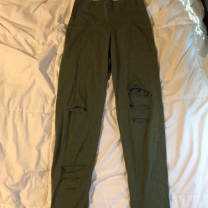 Ripped Green Aerie Leggings!
